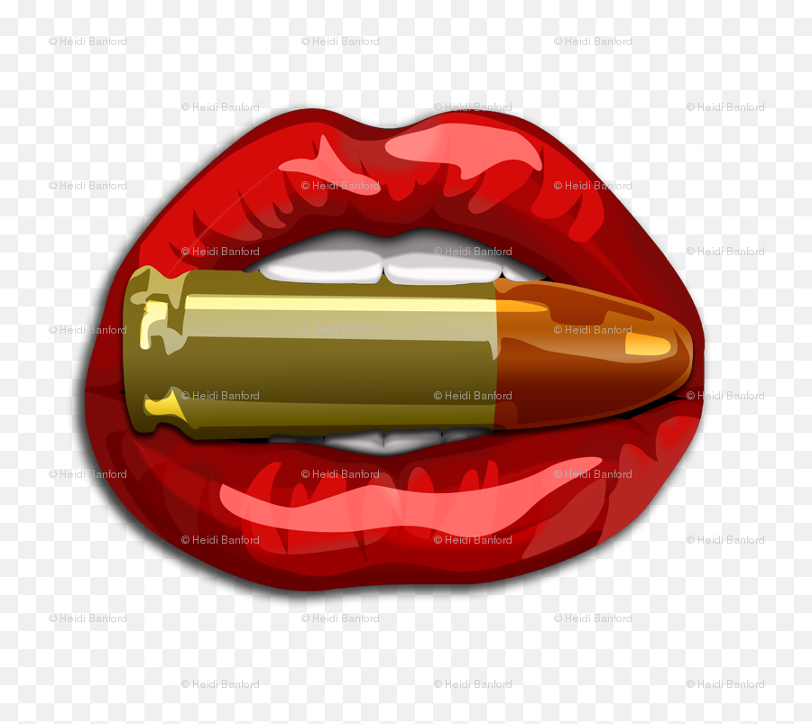 Popsicle Clipart Bullet - Lips Biting Bullet Png Lips Biting Png,Gunshot Transparent