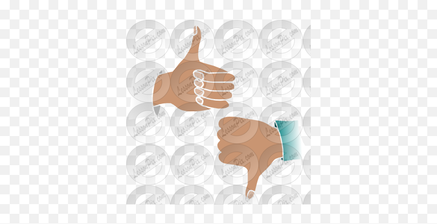 Thumbs Up Down Stencil For Classroom Therapy Use - Illustration Png,Thumbs Down Transparent