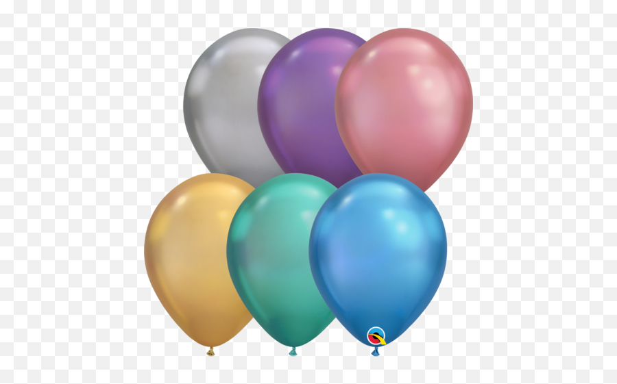 11 Inch 28 Cm Chrome Assortment Latex Balloons Q99694 - 5 Inch Balloons Qualatex Png,Purple Balloons Png
