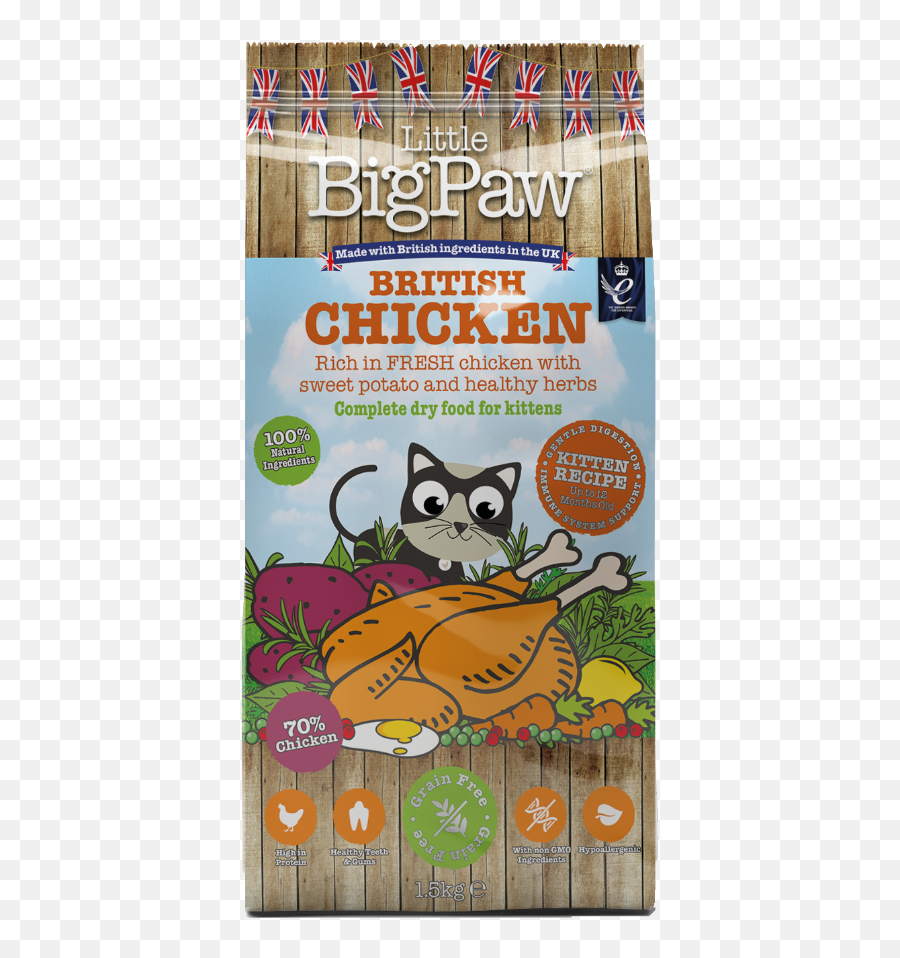British Chicken Complete Dry Food For Kittens 15kg - Love Png,Kitten Png