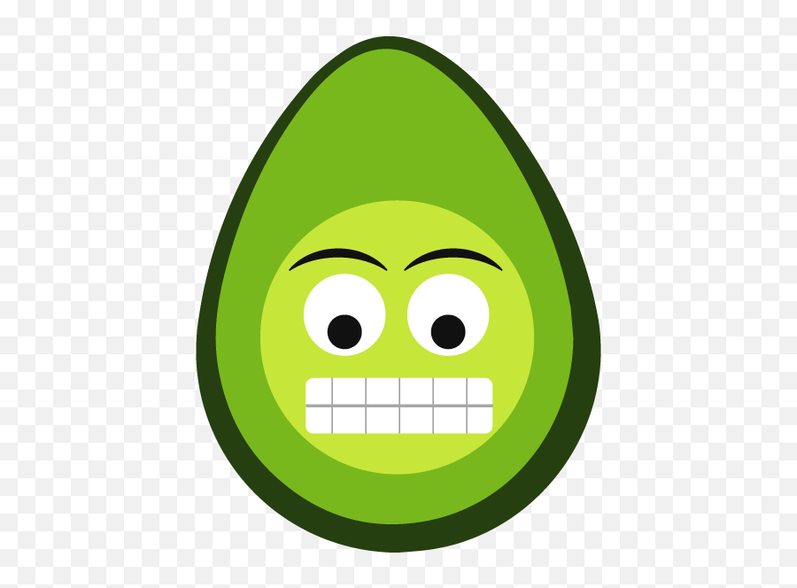 Scared Eyes Png - Scared Avocado Cartoon 1296617 Vippng Happy,Avocado Png