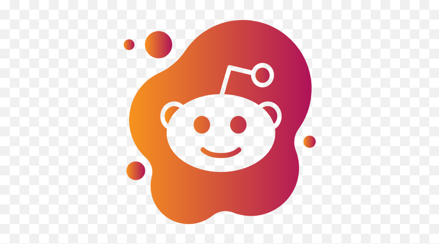 Aquarelle Bubble Gradient Liquid Pink Reddit - Reddit Logo Png,Reddit Icon Png