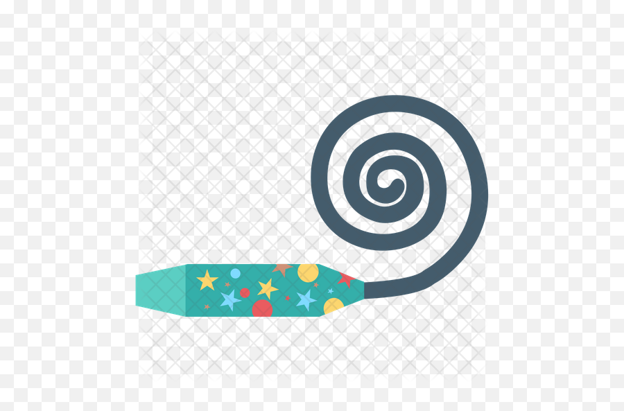 Party Horn Bold Line Icon Of Flat Style - Horizontal Png,Party Horn Png