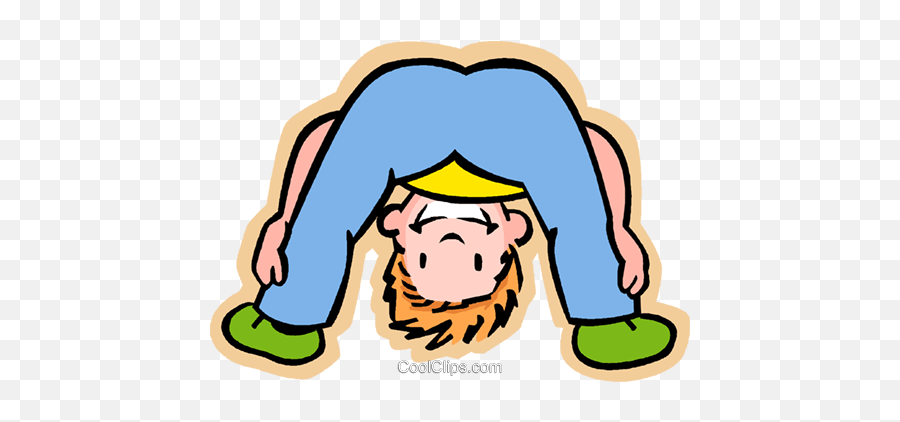 Download Little Boy Looking Through His Legs Royalty Free - Bend Over Look Between Legs Png,Cartoon Legs Png