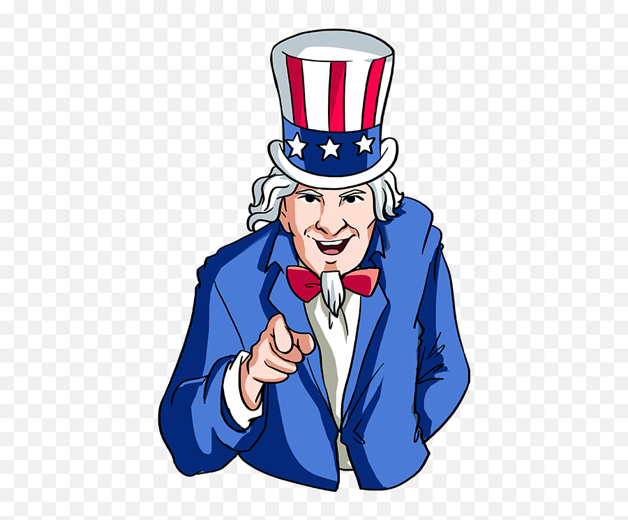 How To Draw Uncle Sam - Really Easy Drawing Tutorial Transparent Uncle Sam Png,Uncle Sam Hat Png