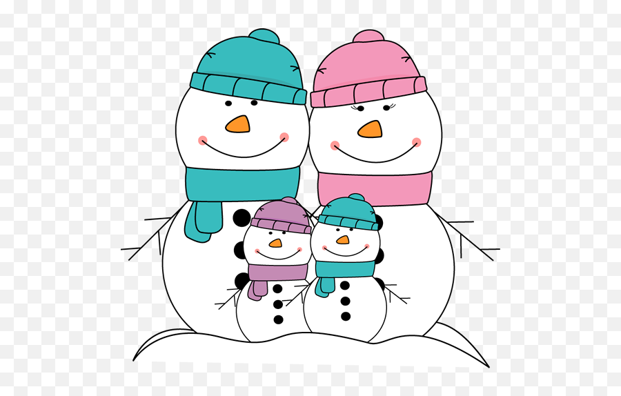 Snowman Family Clip Art - Snowman Family Image Snowman Family Of 4 Clipart Png,Snowman Clipart Transparent Background