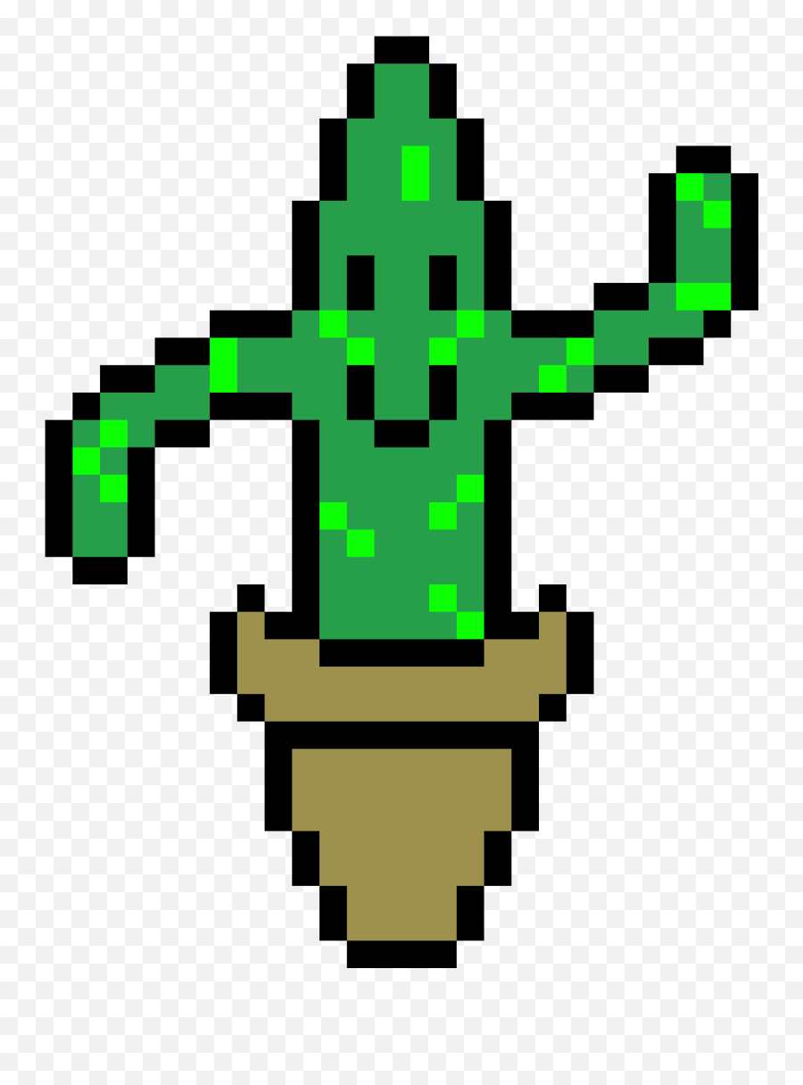 Cactus - Pixel Art Minecraft Dragao Clipart Full Size Pixel Art Minecraft Superhero Png,Minecraft Logo Pixel Art