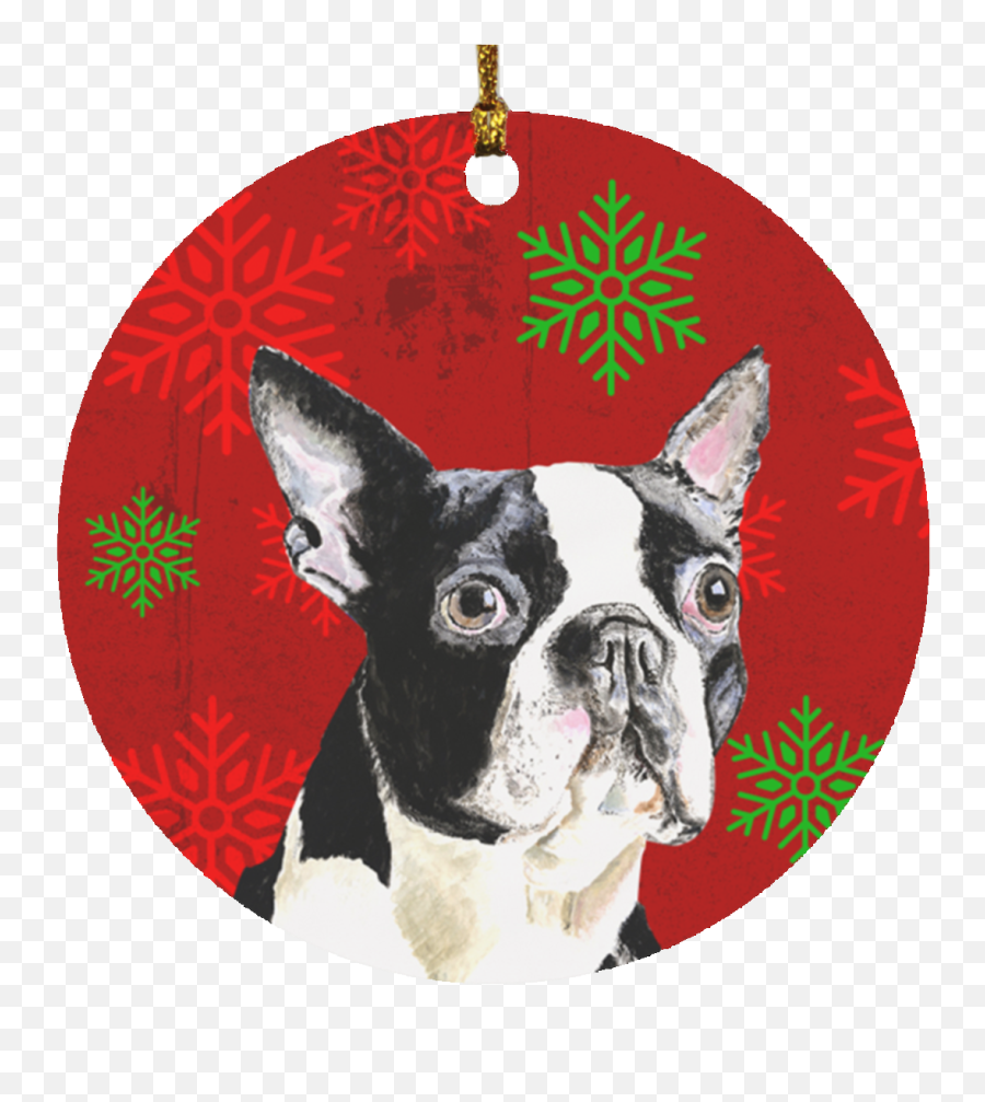 Boston Terrier Christmas Ornament - Boston Terrier Png,Boston Terrier Png