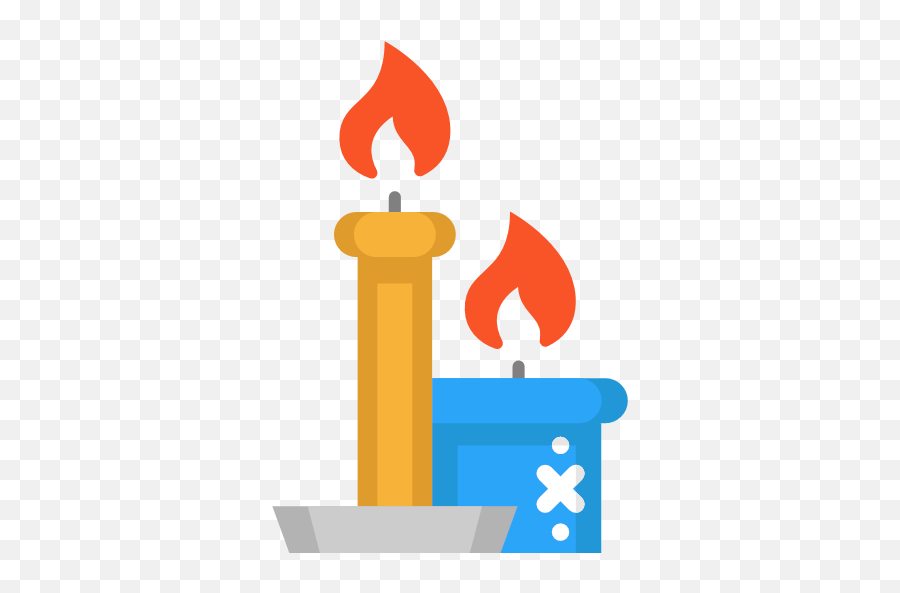 2 De 3 Flat Color Candles Icon - Christmas Icons Design Png,Candle Icon Png
