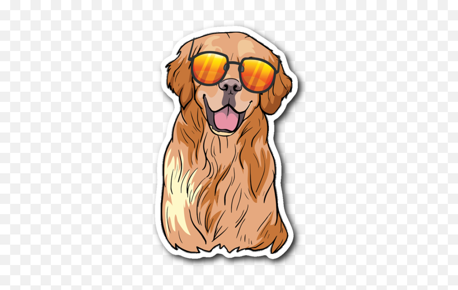Golden Labrador Retriever Sticker - Golden Retriever Png,Funny Dog Png -  free transparent png images 