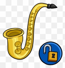 Saxophone Clipart Yellow - Club Penguin png