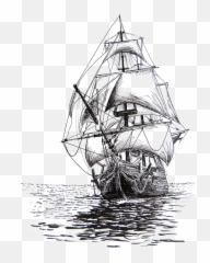 Sailing Pencil Sketch Transprent Png Ship
