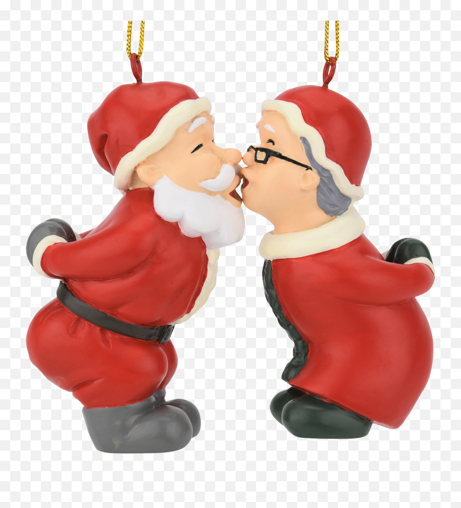 Kiss Christmas Ornaments - Santa Claus Png,Kissing Icon Facebook
