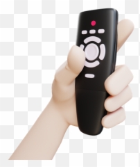 Premium Hand With Tv Remote 3d Illustration Download In Png - Portable
