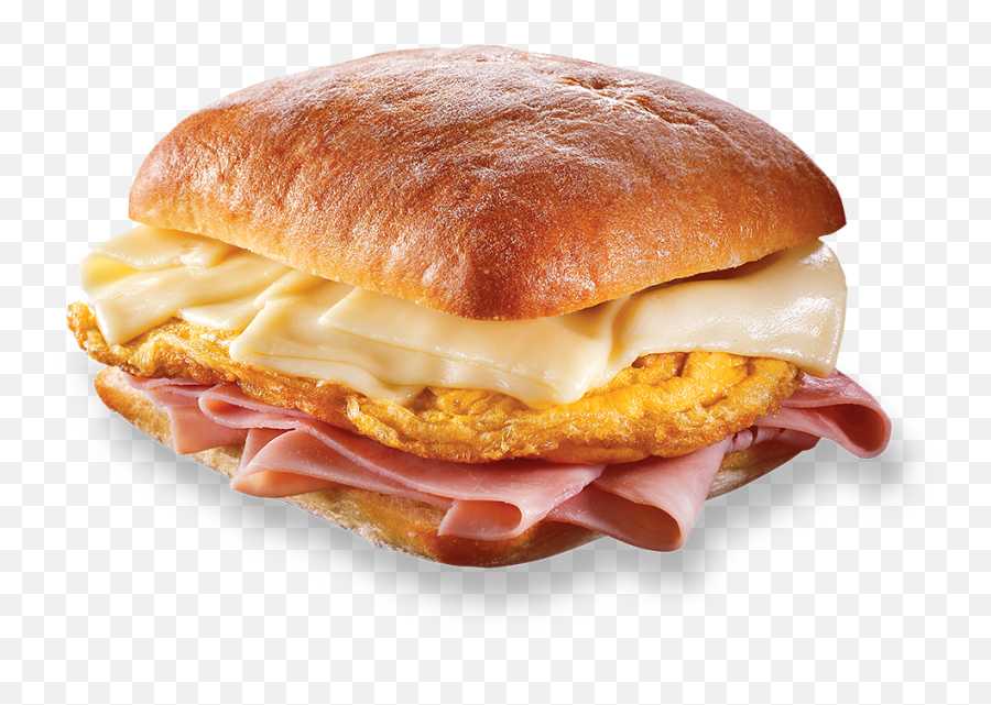 Download Hd Ham U0026 Cheese Omelette - Bun Sandwich Png Ham Egg Cheese Sandwich Png,Omelette Png