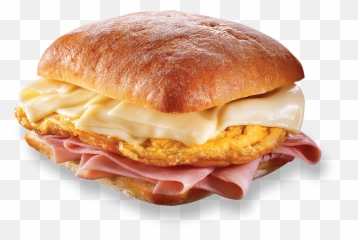 Download Hd Ham U0026 Cheese Omelette - Bun Sandwich Png Ham Egg Cheese Sandwich Png,Omelette Png
