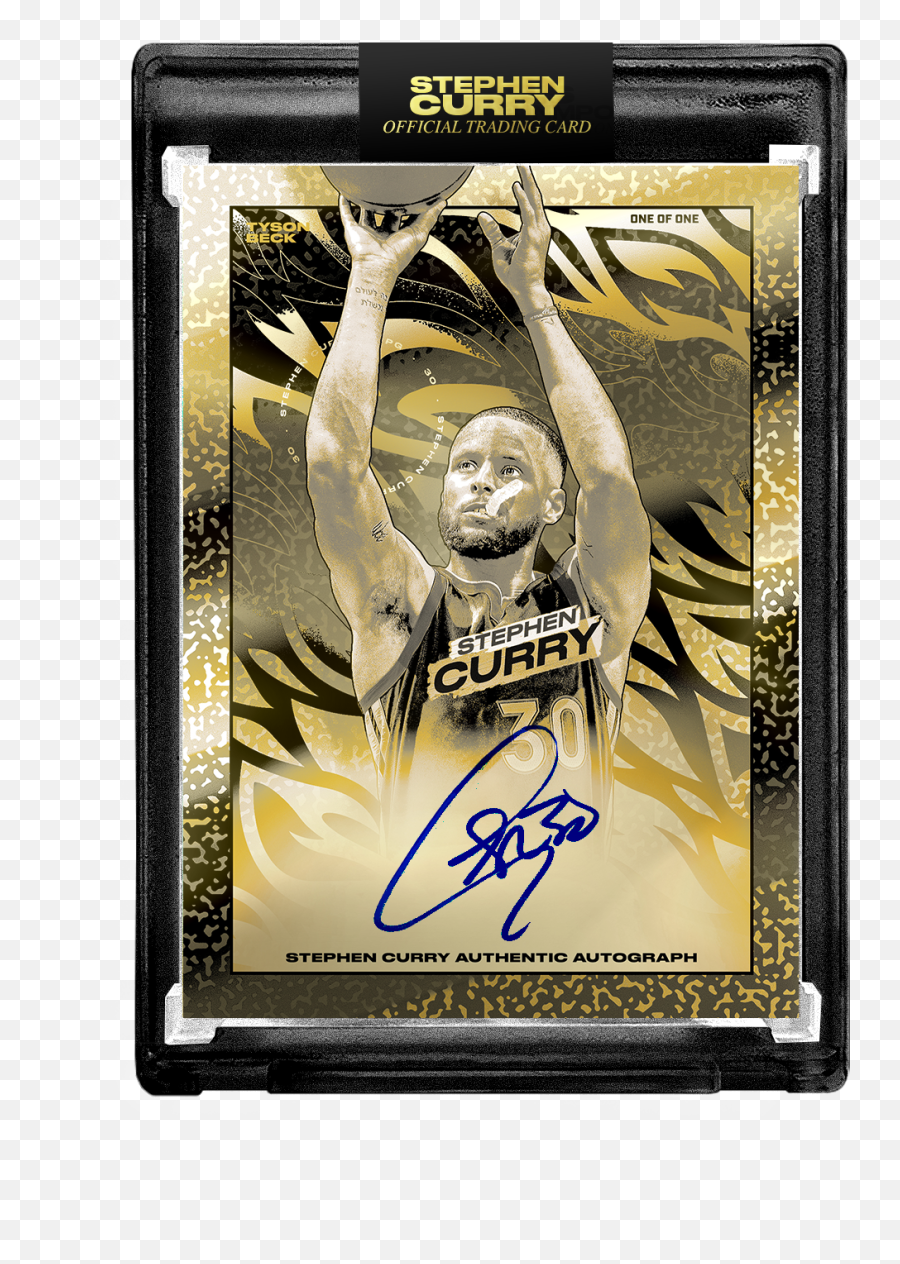 Stephen Curry X Tyson Beck - Icon Gold Superfractor Autograph One Of One Png,One On One Icon