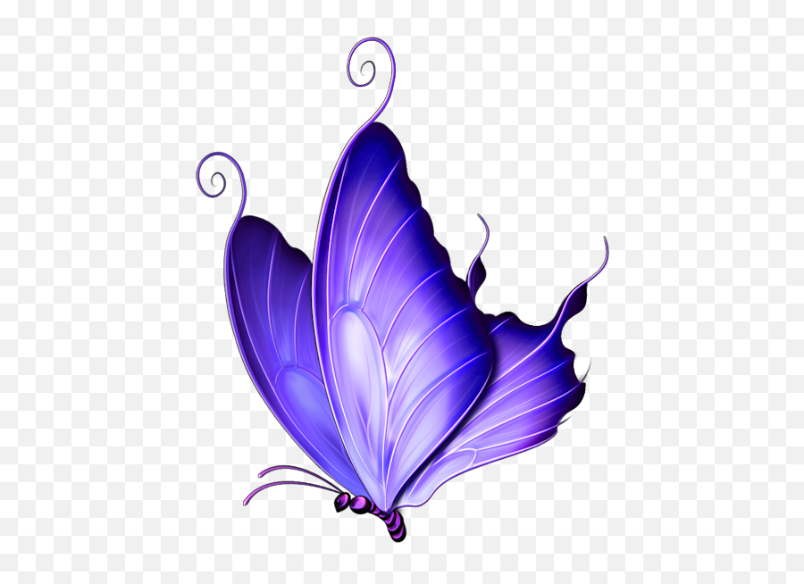 Transparent Purple Deco Butterfly Png Clipart Borboletas - Purple Butterfly Frame Art,Butterfly Tattoo Png