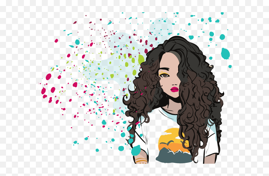 Free Online Image Editor - Curly Hair Animation Drawing Png,????? Png