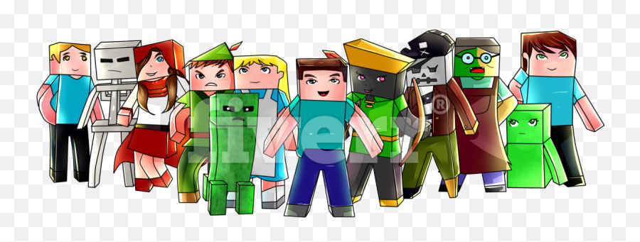 Drawing Minecraft Characters - Drawing Png,Minecraft Characters Png