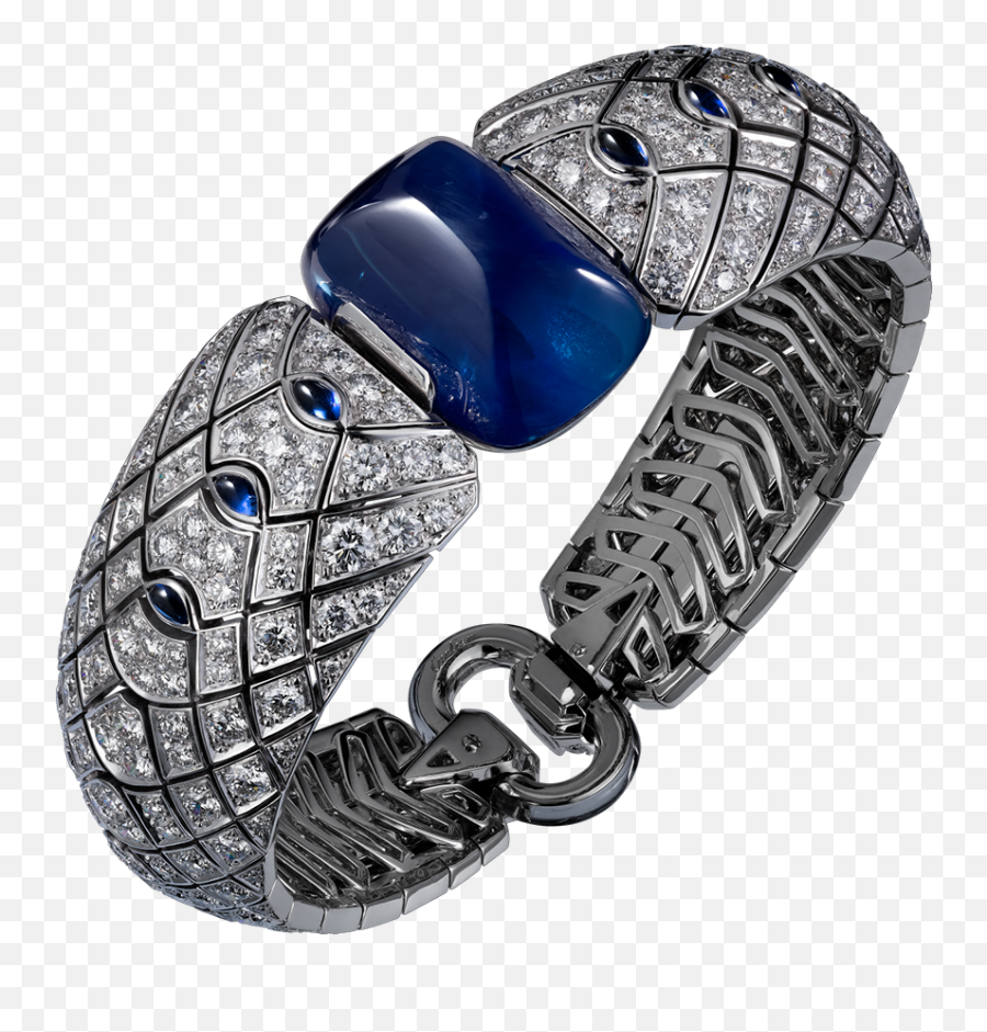Diamond Bracelet Png Clipart - Sapphire Transparent Cartier High Jewelry Bracelet,Sapphire Png