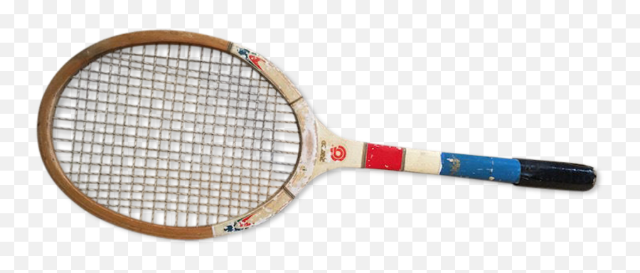 Old Wooden Tennis Racket Selency - Old Tennis Racket Transparent Png,Tennis Racket Transparent