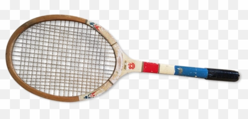 Old Wooden Tennis Racket Selency - Tennis Racket Transparent png