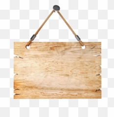 Blank Wood Sign Png - Hanging