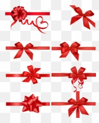 Diferent Types Red Ribbon Free Png - Ribbon Vector,Liston Png