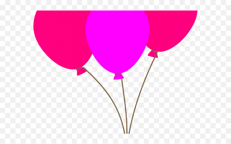 Feliz Cumpleaños Rosa Png Clipart - Pink Balloons Clipart Png Transparent,Feliz Cumpleaños Png