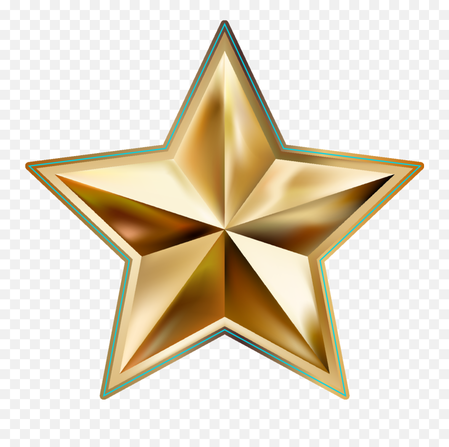 Gold Star Badge Sticker - Star Logo Five Points Png,Gold Sticker Png