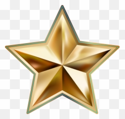 Gold Star Badge Sticker - Logo Five Points png