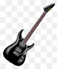 Bass Guitar With Six Strings Vector - Clip Art png