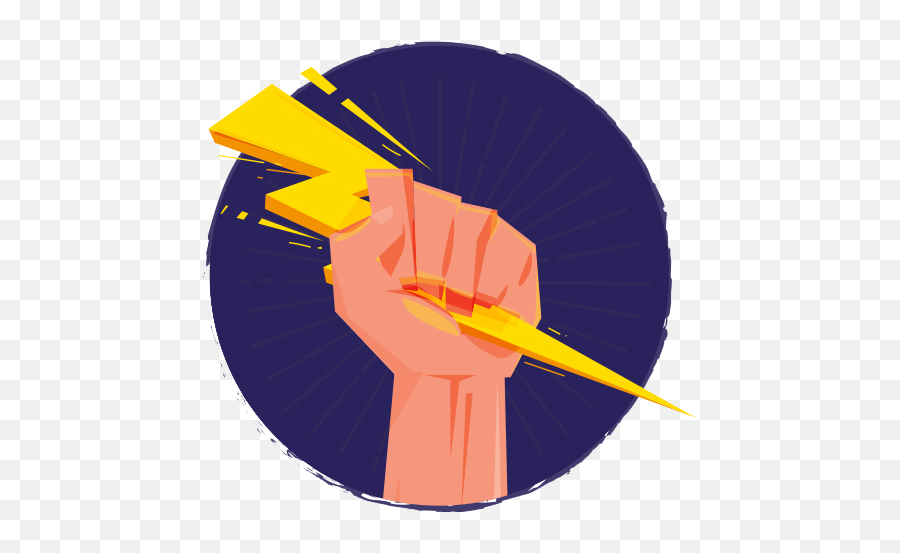 Zeus Thunderbolt Hand Illustration - Logo Tangan Memegang Petir Png,Thunderbolt Png