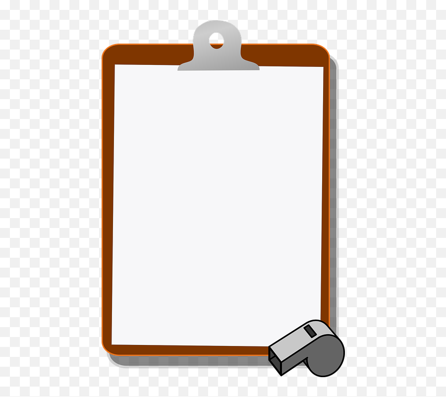 Clipboard Sports Whistle - Coaches Clipboard Clipart Png,Clipboard Png