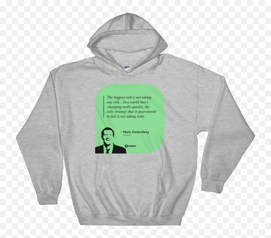 Mark Zuckerberg Guaranteed Failure Is Not Taking Risk - Grey Sweatshirt White Embroidery Png,Mark Zuckerberg Png