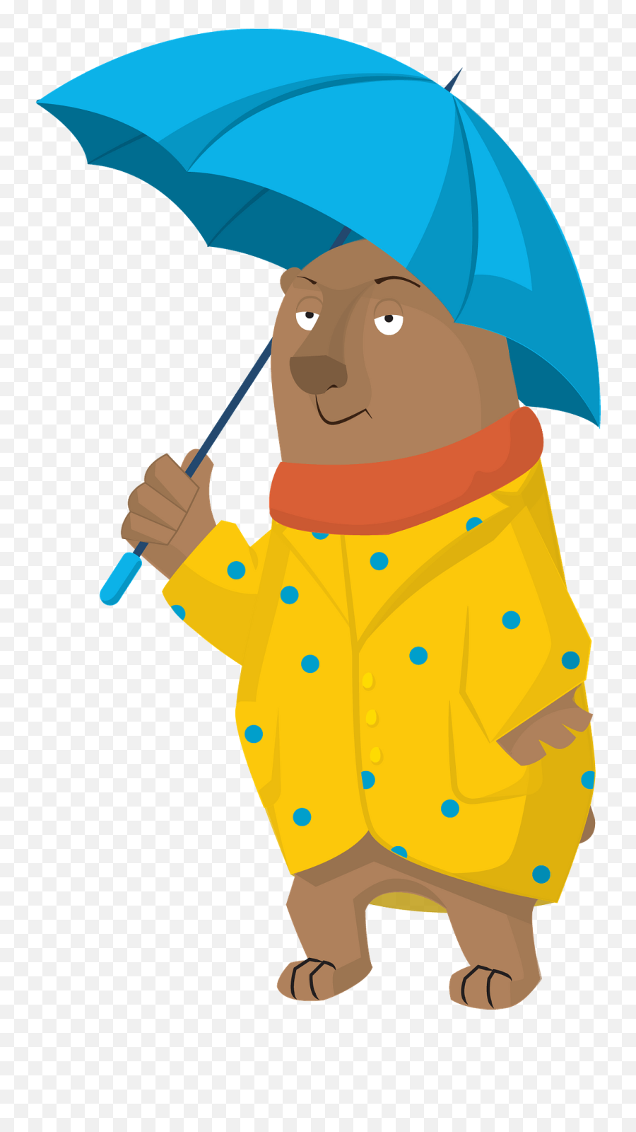 Bear With Umbrella Clipart Free Download Transparent Png - Happy,Umbrella Clipart Png