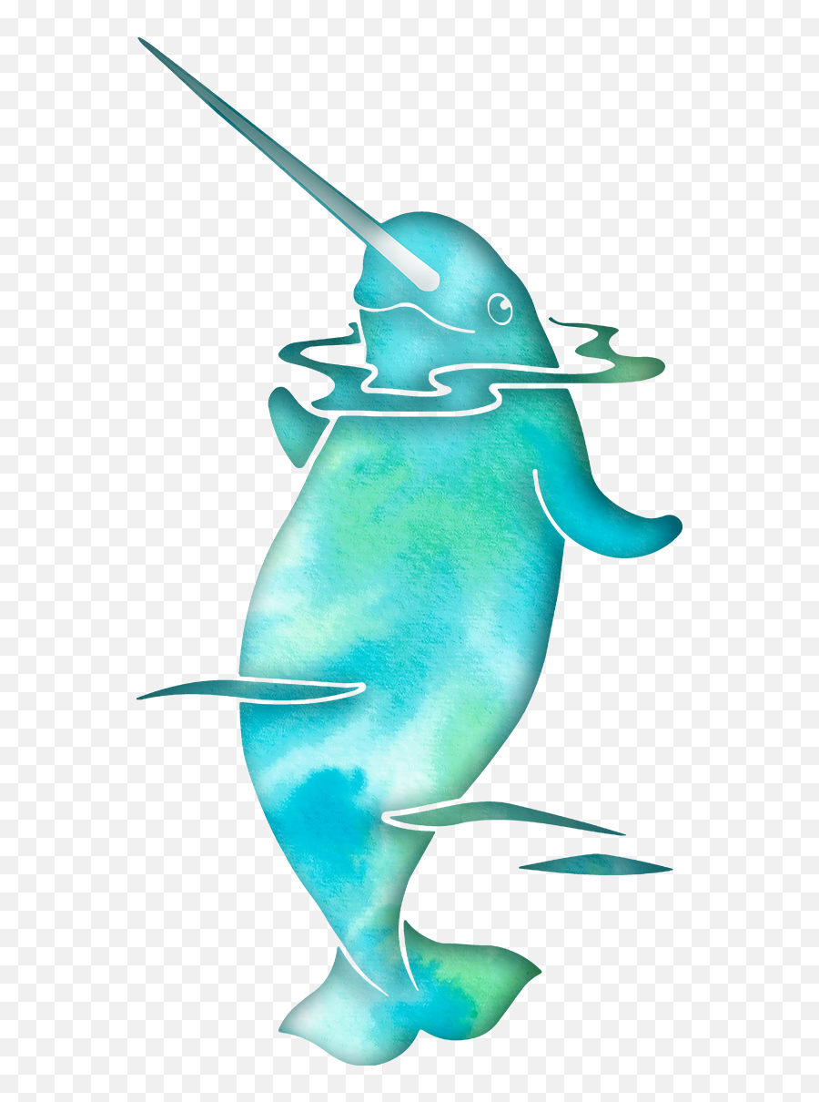 Aqua Sea Narwhal Body Pillow - Fish Png,Body Pillow Png