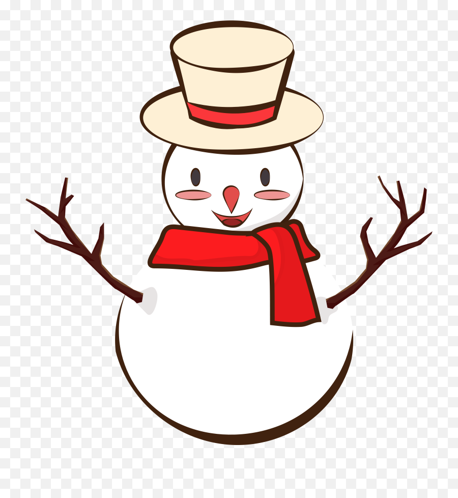 Cute Snowman Png - Snowman Winter Scarf Cute Png And Vector Costume Hat,Cute Png