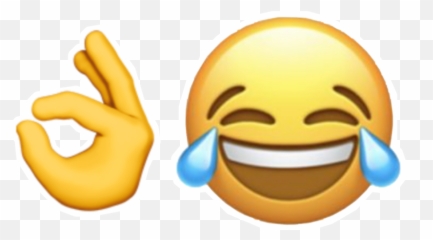 Funny Haha Emoji Ok Okay Lol Sticker By Annapark94 - Happy png