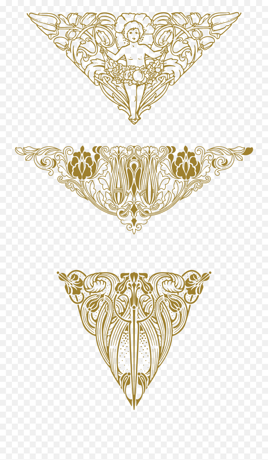 Stock Nouveau Ornaments Transprent Png - Vector Art Deco Png,Art Deco Png