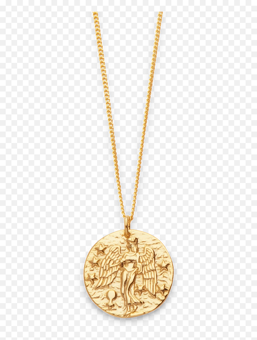 Guardian Angel Necklace In Gold - Solid Png,Icon Of Guardian Angel