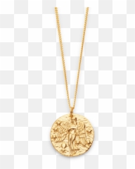 Guardian Angel Necklace In Gold - Solid png