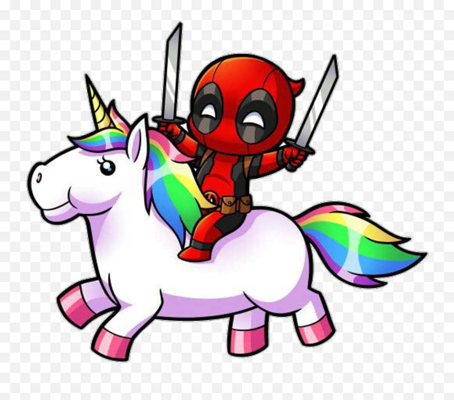 Download Spiderman Pink Tshirt Deadpool Art Free Transparent - Deadpool Riding A Unicorn Png,Spiderman Transparent