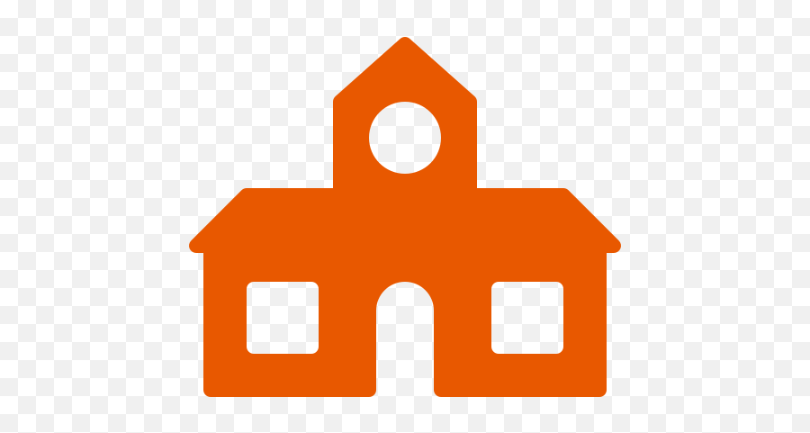Orange School Icon Png Symbol - Yoshinoya Harapan Indah,Minimalist House Icon