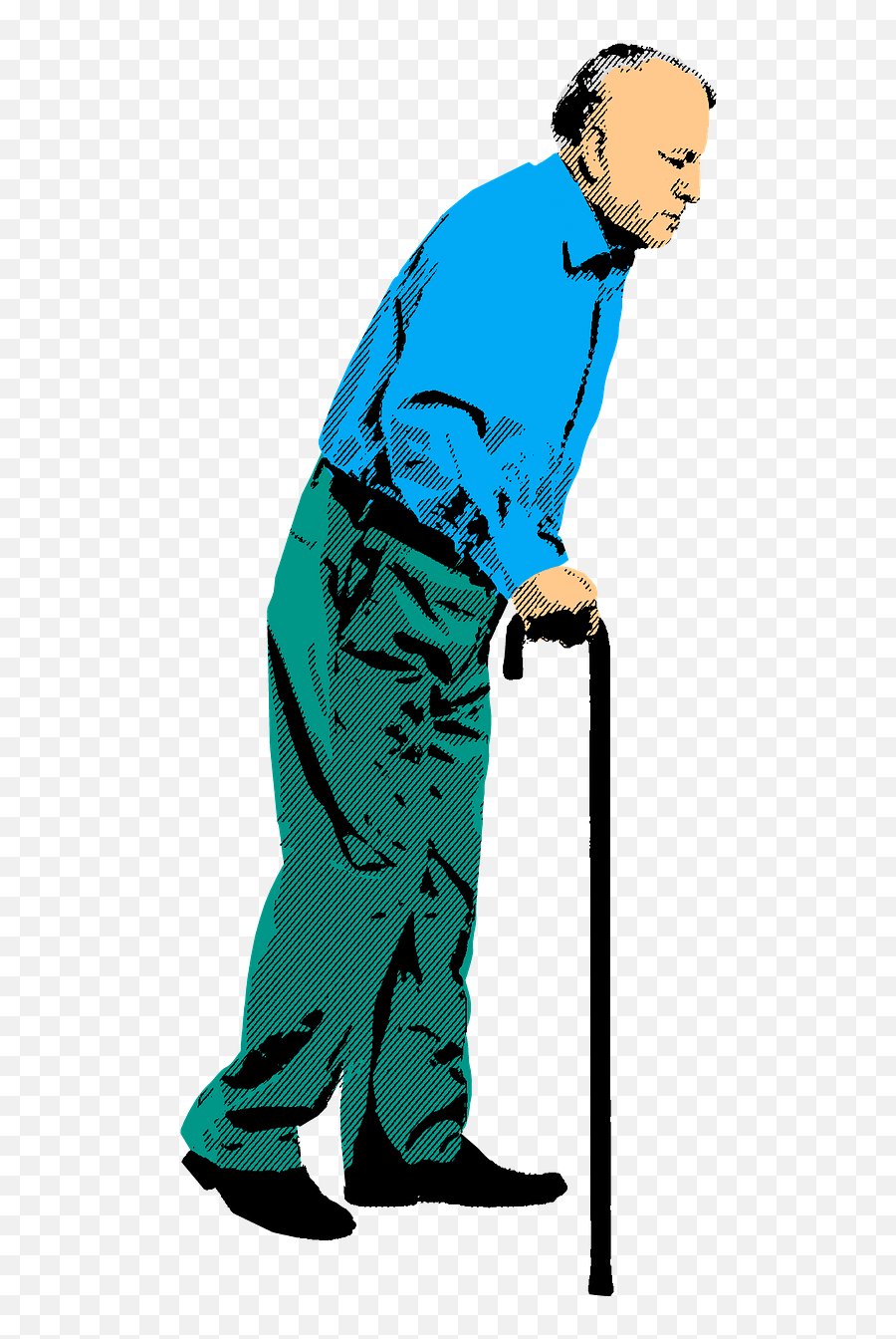 Old Man With A Cane Clipart Free Download Transparent Png - Gammel Mand Med Stok,Old Man Icon
