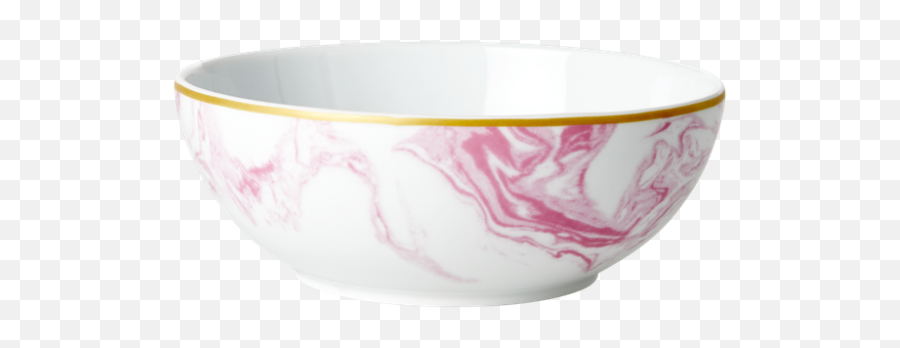 Porcelain Breakfast Bowl Marble Print Bubblegum Pink By Rice Dk - Bowl Png,Bubblegum Png
