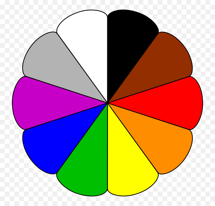 Colours Wheel Names Clip Art - Vector Clip Art Colours Names Clipart Png,Color Wheel Png