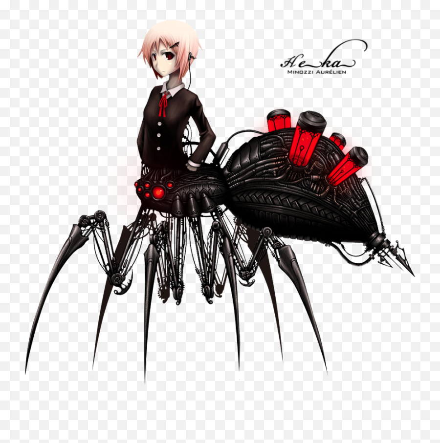 Png - Cyborg Spider Woman Render Anime Spider Girl,Cyborg Png