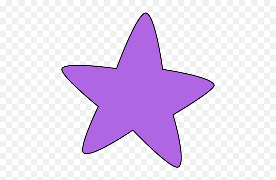 Clip Art Purple Star Png Image - Purple Star Clipart,Rounded Star Png